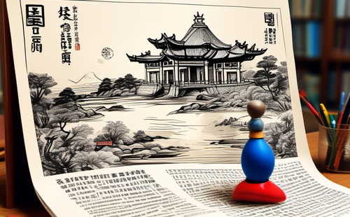 How can I make a handcrafted newspaper about the story of Chinese characters?